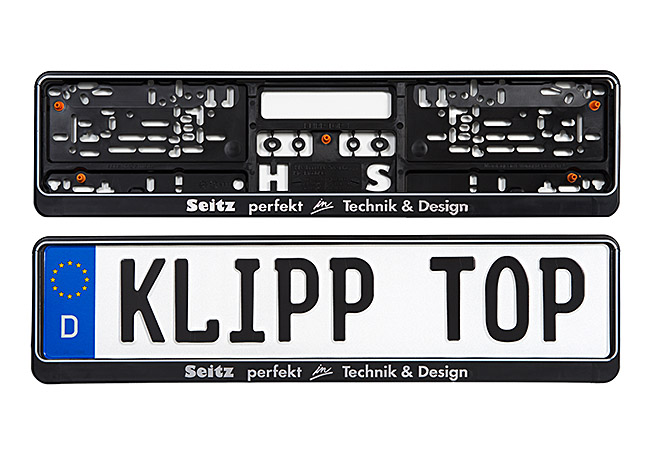 Picture license plate holder with an outer border
