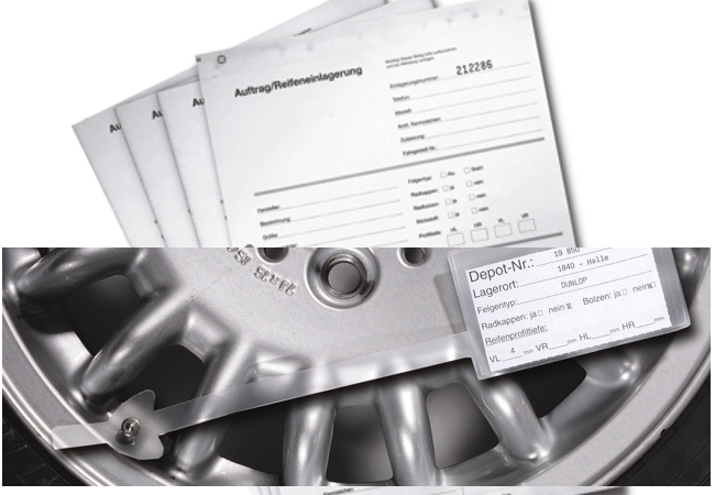 Picture Wheel/Tyre Ties With Valve Attachment Including Labels